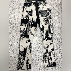 Rebel Vengeance Skeleton Cargo Pants